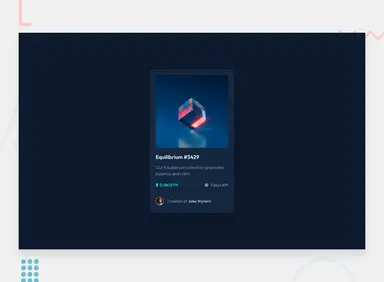 NFT preview card component