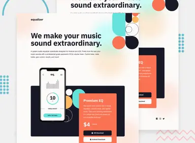 Equalizer landing page