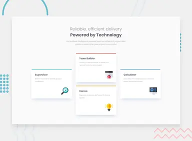 Four card feature section