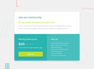 Single price grid component