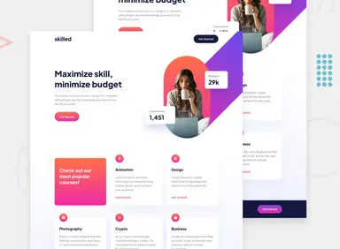 Skilled e-learning landing page